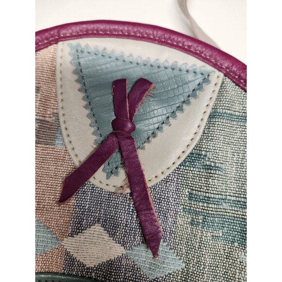 Vintage Tapestry & Reptile Leather Purse Daniel Victor Vermont - Picture 16 of 16